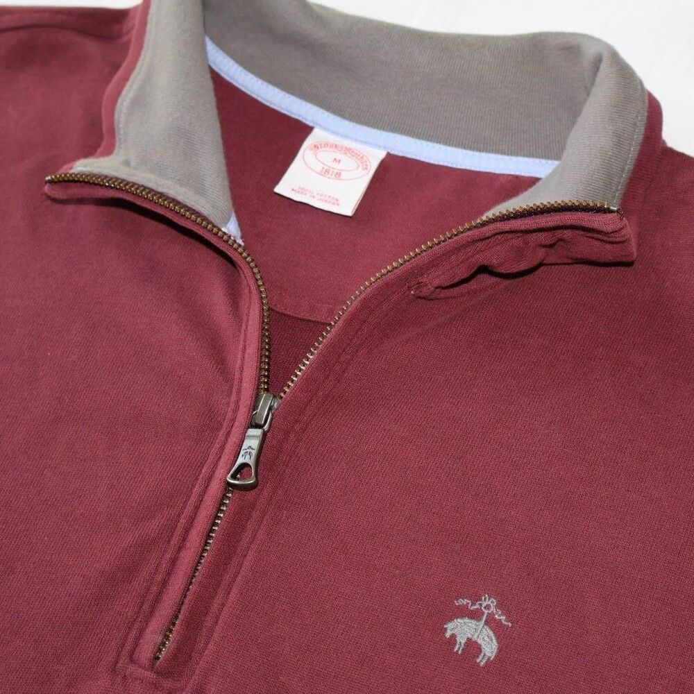 Brooks Brothers Burgundy Quarter Zip MEDIUM